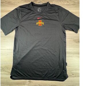Retro Nike Iowa State Cyclones Dri-FIT On-Field Training Shirt Black Mens Medium